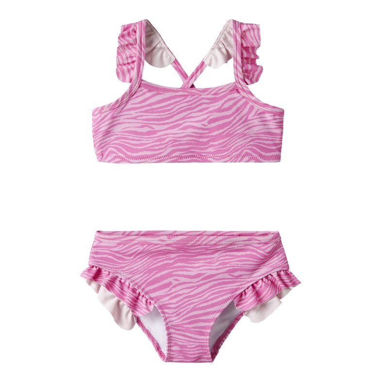 Name It Name It Girls Bikini Set NMFZANIMAL Pink Zebra Print