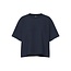 PIECES Pieces Ladies T-shirt PCCHILLI Sweatshirt Round Neck Plain Dark Blue
