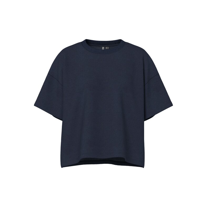PIECES Pieces Ladies T-shirt PCCHILLI Sweatshirt Round Neck Plain Dark Blue