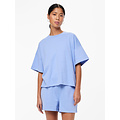 PIECES Pieces Ladies T-shirt PCCHILLI Sweatshirt Round Neck Solid Blue
