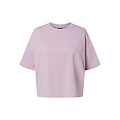 PIECES Pieces Dames T-shirt PCCHILLI Sweatshirt Ronde Hals Effen Lila Paars