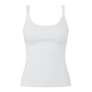 Pieces Ladies Shirt PCMAY Top With Straps Plain White