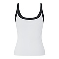PIECES Pieces Ladies Shirt PCMAY Top With Straps Solid White/Black