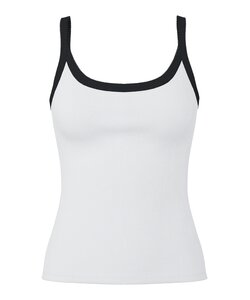 Pieces Ladies Shirt PCMAY Top With Straps Solid White/Black