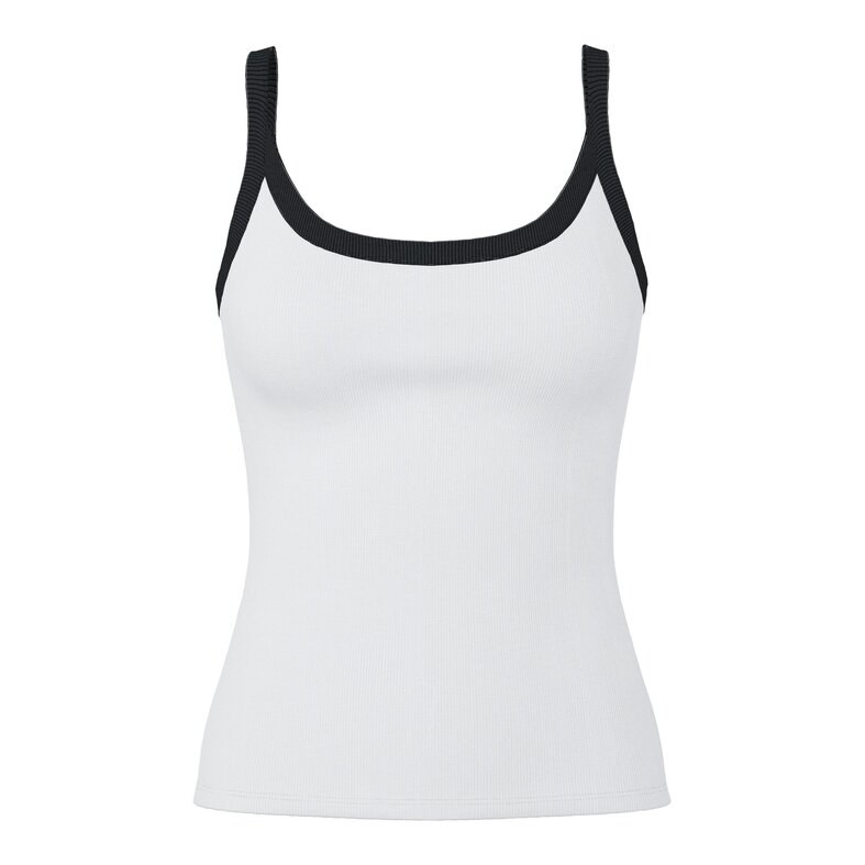 PIECES Pieces Ladies Shirt PCMAY Top With Straps Solid White/Black