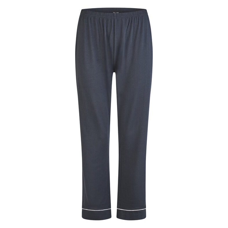 By Louise By Louise Ladies Pyjama Set Long Modal With Button Closure Dark Blue