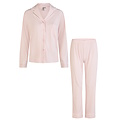 By Louise By Louise Ladies Pajama Set Long Modal With Button Closure Pink