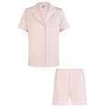 By Louise By Louise Dames Korte Pyjama Set Modal Shortama Met Knoopsluiting Roze