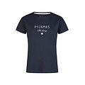By Louise By Louise Dames Korte Pyjama Set Shortama Donkerblauw/Wit Gestreept