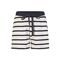 By Louise By Louise Dames Korte Pyjama Set Shortama Donkerblauw/Wit Gestreept