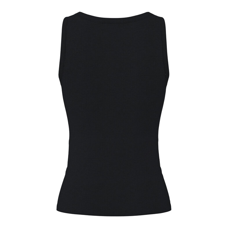 PIECES PIECES Ladies Tanktop Rib PCMAY Round Neck Solid Black