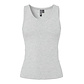 PIECES PIECES Ladies Tanktop Rib PCMAY Round Neck Solid Gray