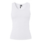 PIECES PIECES Ladies Tanktop Rib PCMAY Round Neck Solid White