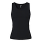 PIECES PIECES Dames Tanktop Rib PCMAY Ronde Hals Effen Zwart