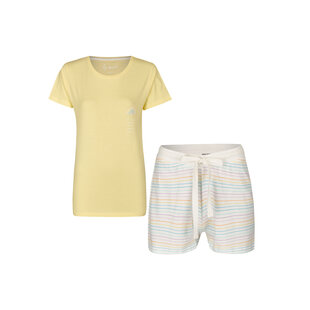 By Louise Dames Shortama Pyjamaset Geel
