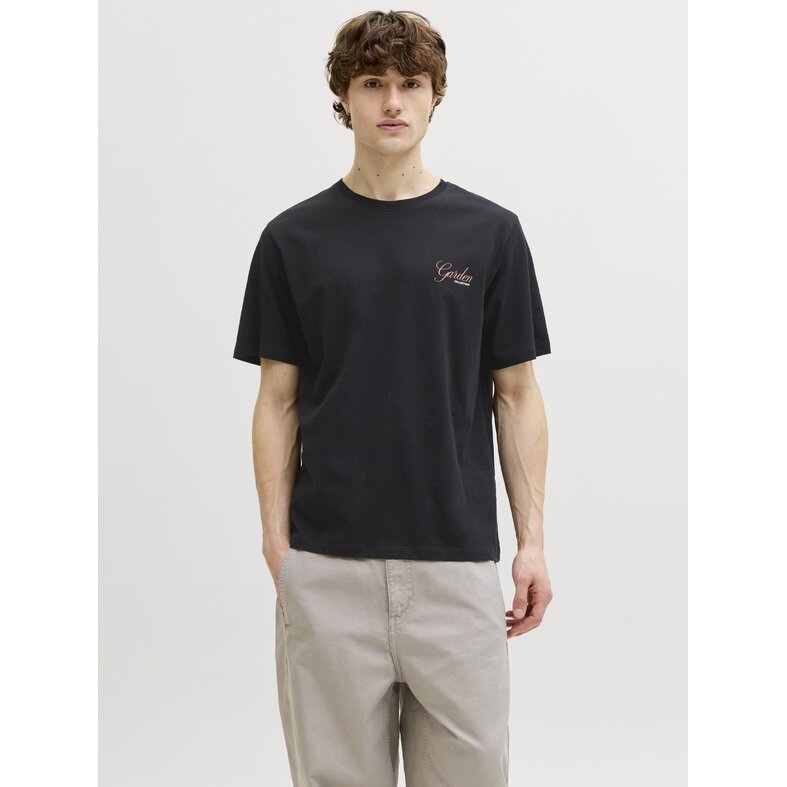 Jack & Jones Jack & Jones Heren Backprint T-Shirt JJBALI Gebloemd Zwart