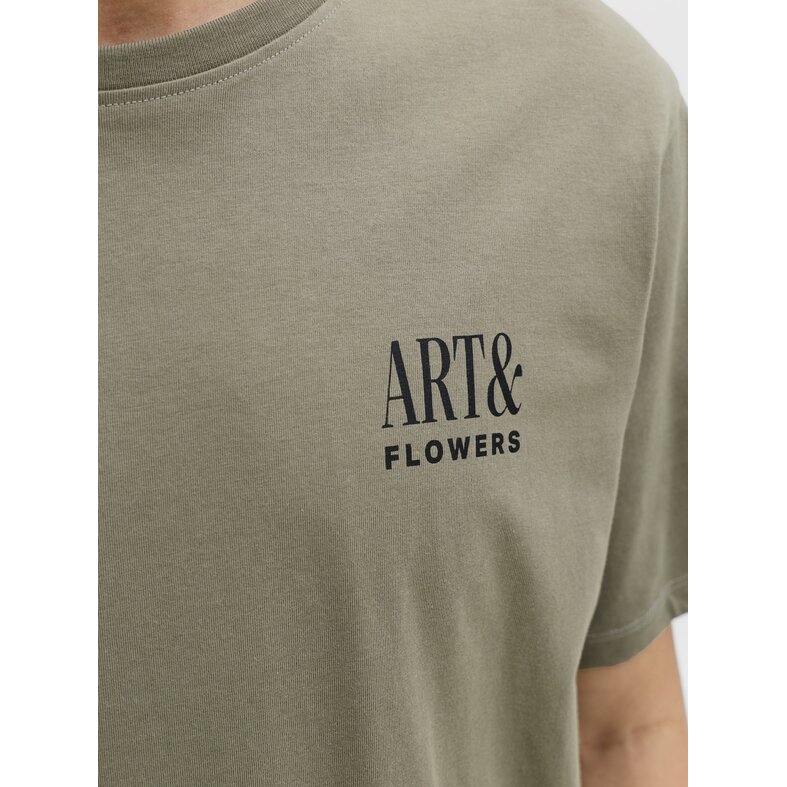 Jack & Jones Jack & Jones Men's Backprint T-Shirt JJBALI Floral Green