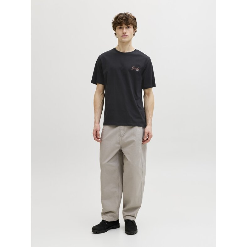 Jack & Jones Jack & Jones Heren Backprint T-Shirt JJBALI Gebloemd Zwart