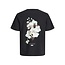 Jack & Jones Jack & Jones Heren Backprint T-Shirt JJBALI Gebloemd Zwart