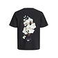 Jack & Jones Jack & Jones Men's Backprint T-Shirt JJBALI Floral Black