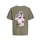 Jack & Jones Jack & Jones Heren Backprint T-Shirt JJBALI Gebloemd Groen