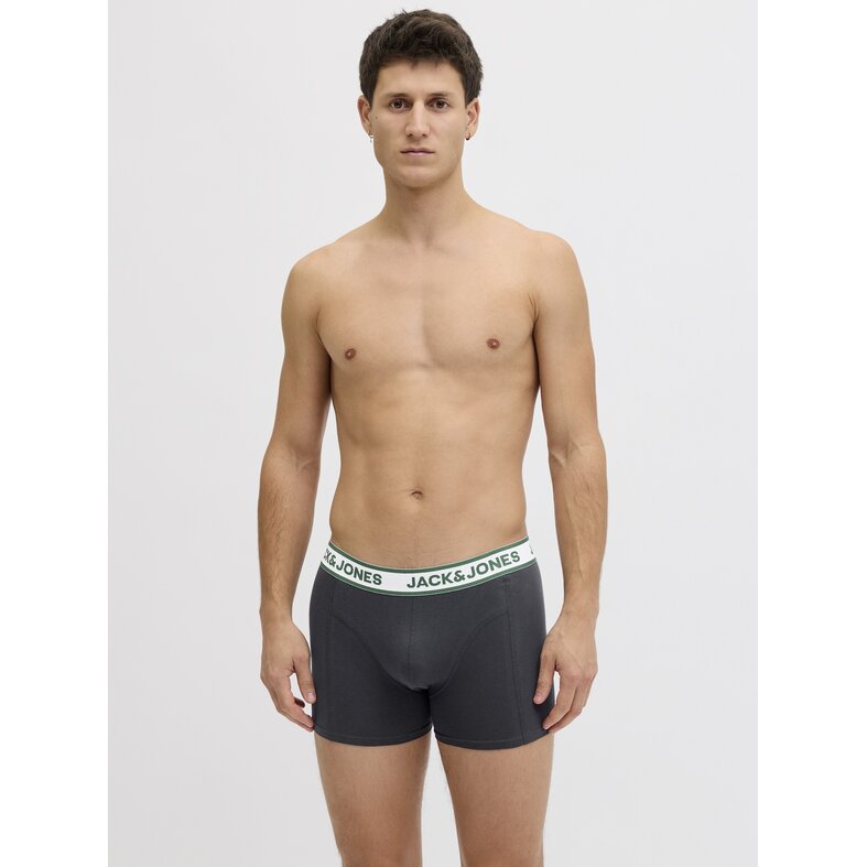 Jack & Jones Jack & Jones Men's Plus Size Boxer Shorts Trunks JACNOLAN 5-Pack Solid Green/Dark Blue