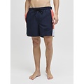 JJ REBEL JJ REBEL Men's Swim Short JREBBENJAMIN Colorblock Dark Blue/Hot Coral/White
