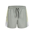 JJ REBEL JJ REBEL Heren Zwemshort JREBBENJAMIN Colorblock Grijs/Geel/Wit