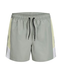 JJ REBEL Men's Swim Short JREBBENJAMIN Colorblock Gray/Yellow/White