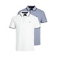 Jack & Jones Jack & Jones Men's Polo JJEPAULOS 2-Pack Plain White/Blue