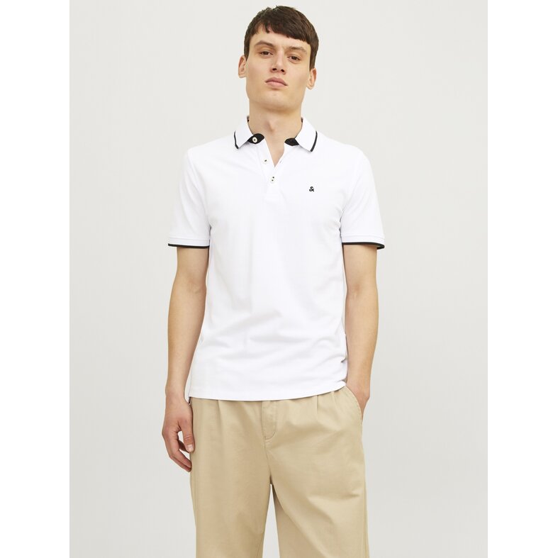 Jack & Jones Jack & Jones Men's Polo JJEPAULOS 2-Pack Plain White/Blue