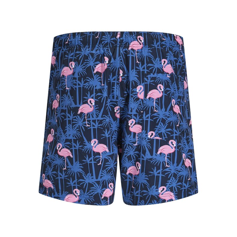 Jack & Jones Jack & Jones Heren Zwemshort JPSTMAUI VIBES Donkerblauw Flamingo/Palm Print