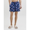 Jack & Jones Jack & Jones Men's Swim Short JPSTMAUI VIBES Dark Blue Flamingo/Palm Print