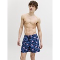 Jack & Jones Jack & Jones Men's Swim Short JPSTMAUI VIBES Dark Blue Flamingo/Palm Print