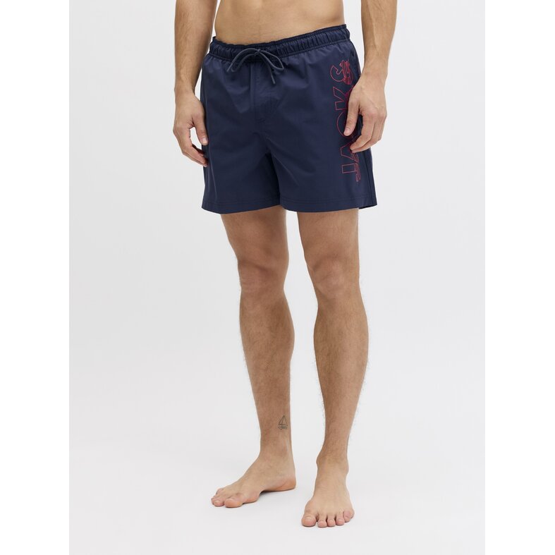 Jack & Jones Jack & Jones Heren Zwemshort JPSTMAUI WAVE Logo Effen Donkerblauw