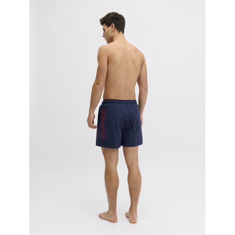 Jack & Jones Jack & Jones Heren Zwemshort JPSTMAUI WAVE Logo Effen Donkerblauw