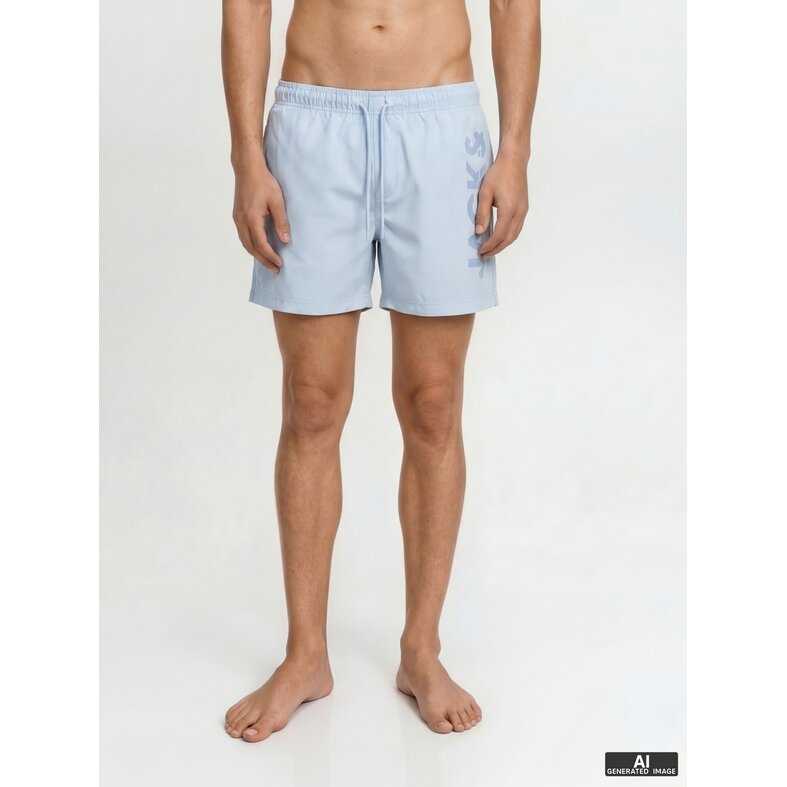 Jack & Jones Jack & Jones Heren Zwemshort JPSTMAUI WAVE Logo Effen Lichtblauw