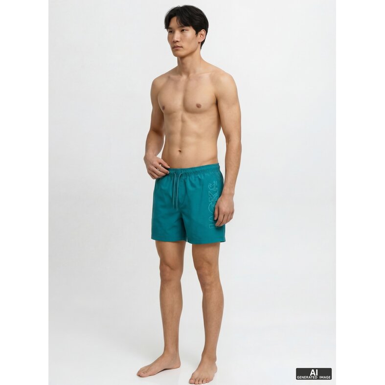 Jack & Jones Jack & Jones Heren Zwemshort JPSTMAUI WAVE Logo Effen Groen