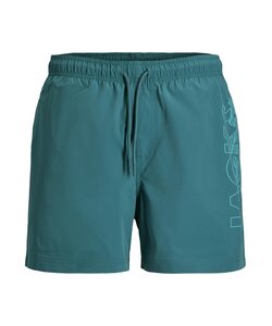 Jack & Jones Men's Swim Short JPSTMAUI WAVE Logo Solid Green