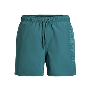 Jack & Jones Heren Zwemshort JPSTMAUI WAVE Logo Effen Groen