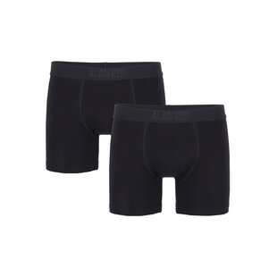 Alan Red Men's Boxer Shorts 2-Pack Plain Black