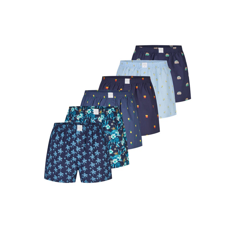 MG-1 MG-1 Wijde Boxershorts Jongens 6-Pack Printopdruk D725K