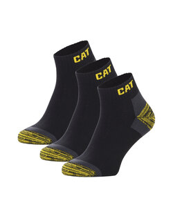 CAT Premium Enkelsokken Heren Work Sneakers 3-paar Korte Werksokken Zwart