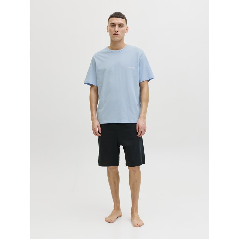 Jack & Jones Jack & Jones Heren Korte Shortama Pyjamaset JACEVEREST Lichtblauw/Donkerblauw