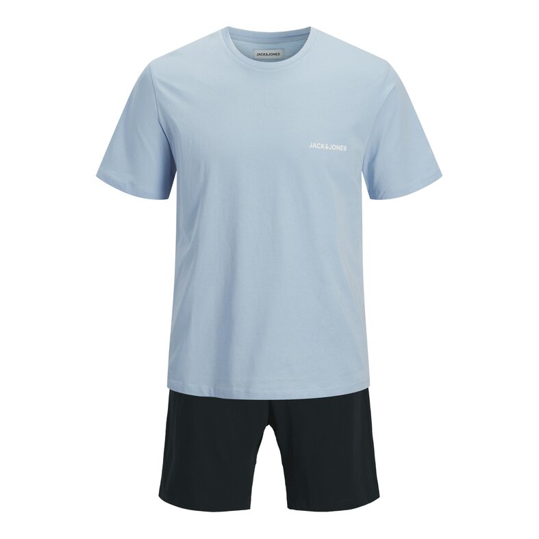 Jack & Jones Jack & Jones Heren Korte Shortama Pyjamaset JACEVEREST Lichtblauw/Donkerblauw