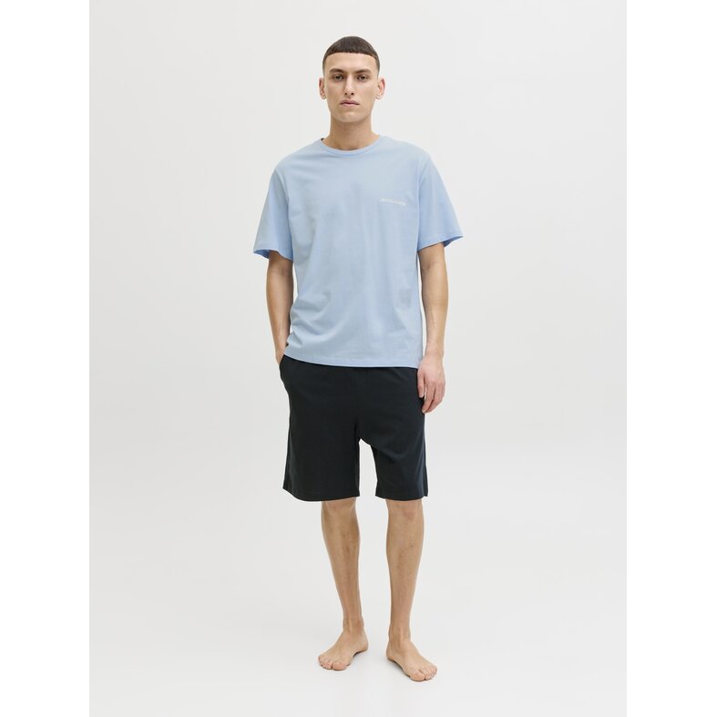 Jack & Jones Jack & Jones Heren Korte Shortama Pyjamaset JACEVEREST Lichtblauw/Donkerblauw