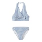 Name It Name It Girls Bikini Set Bow NKFZIPPA Striped Blue