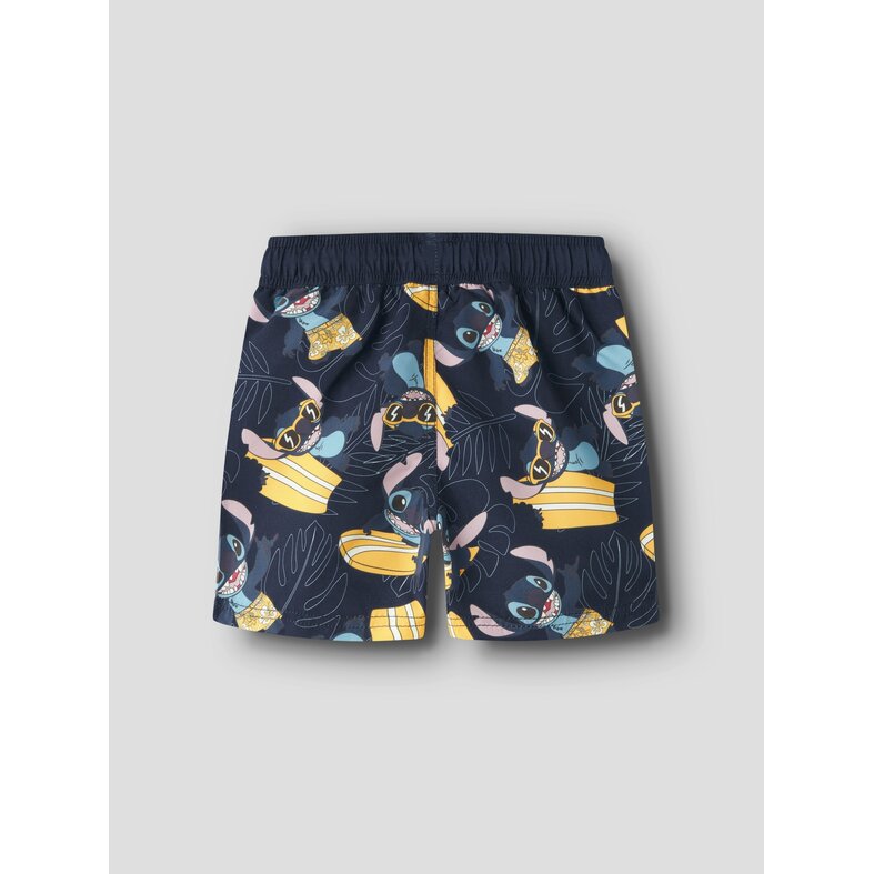 Name It Name It Boys Long Swim Short NMMMOURITZ Stitch Surf Print Dark Blue