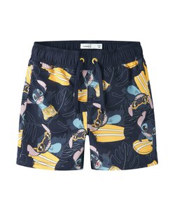 Name It Boys Long Swim Short NMMMOURITZ Stitch Surf Print Dark Blue