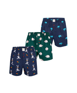 Phil & Co Wijde Boxershorts Heren Met Print 3-Pack